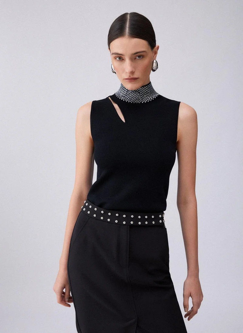 Liu Jo Knit top with rhinestones
